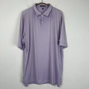 HOLES!‎ Peter Millar Summer Comfort Golf Polo Shirt XL Purple Stripes Preppy